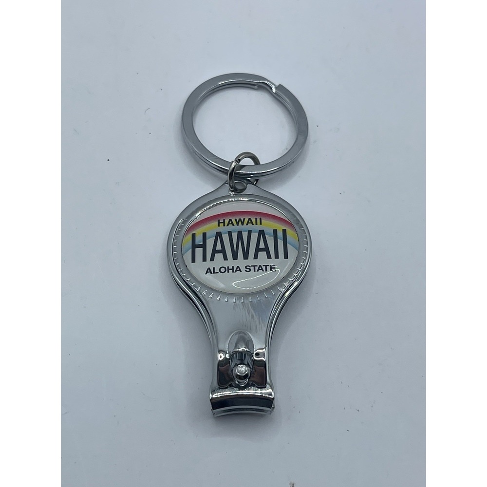 Hawaii Aloha State Bottle Opener Key‎ Chain Decal Emblem Keychain Nail Trimmer